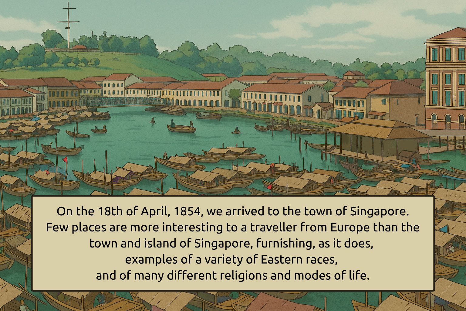 Bustling Harbor in Southeast Asia